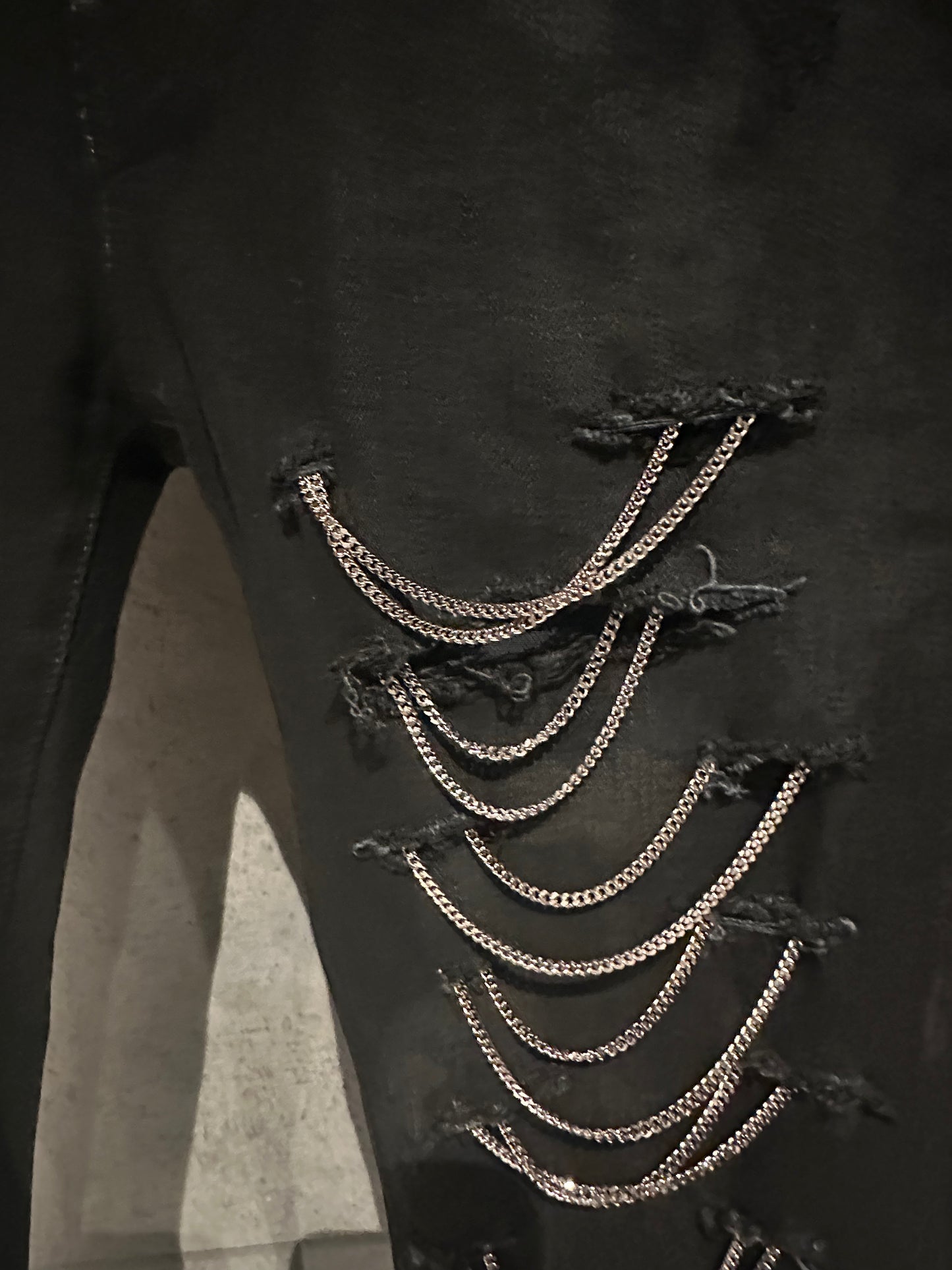 SaintLaurentParis 13aw chain jeans black