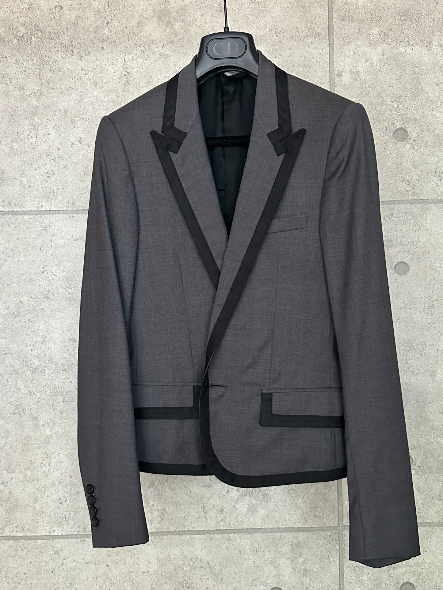 Dior homme 05ss  piping Tailored Jacket (gray)