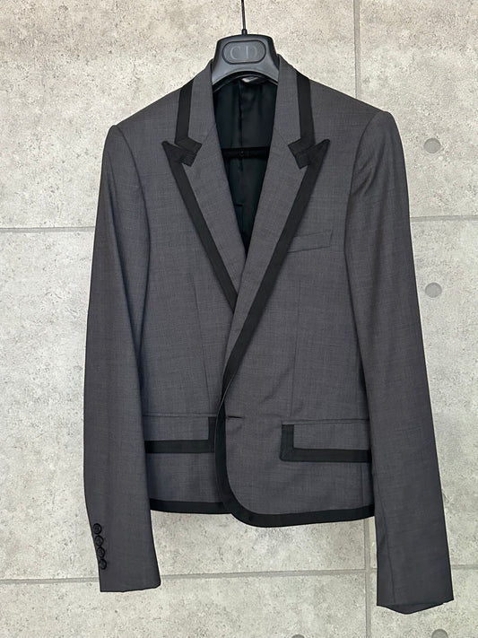 Dior homme 05ss  piping Tailored Jacket (gray)
