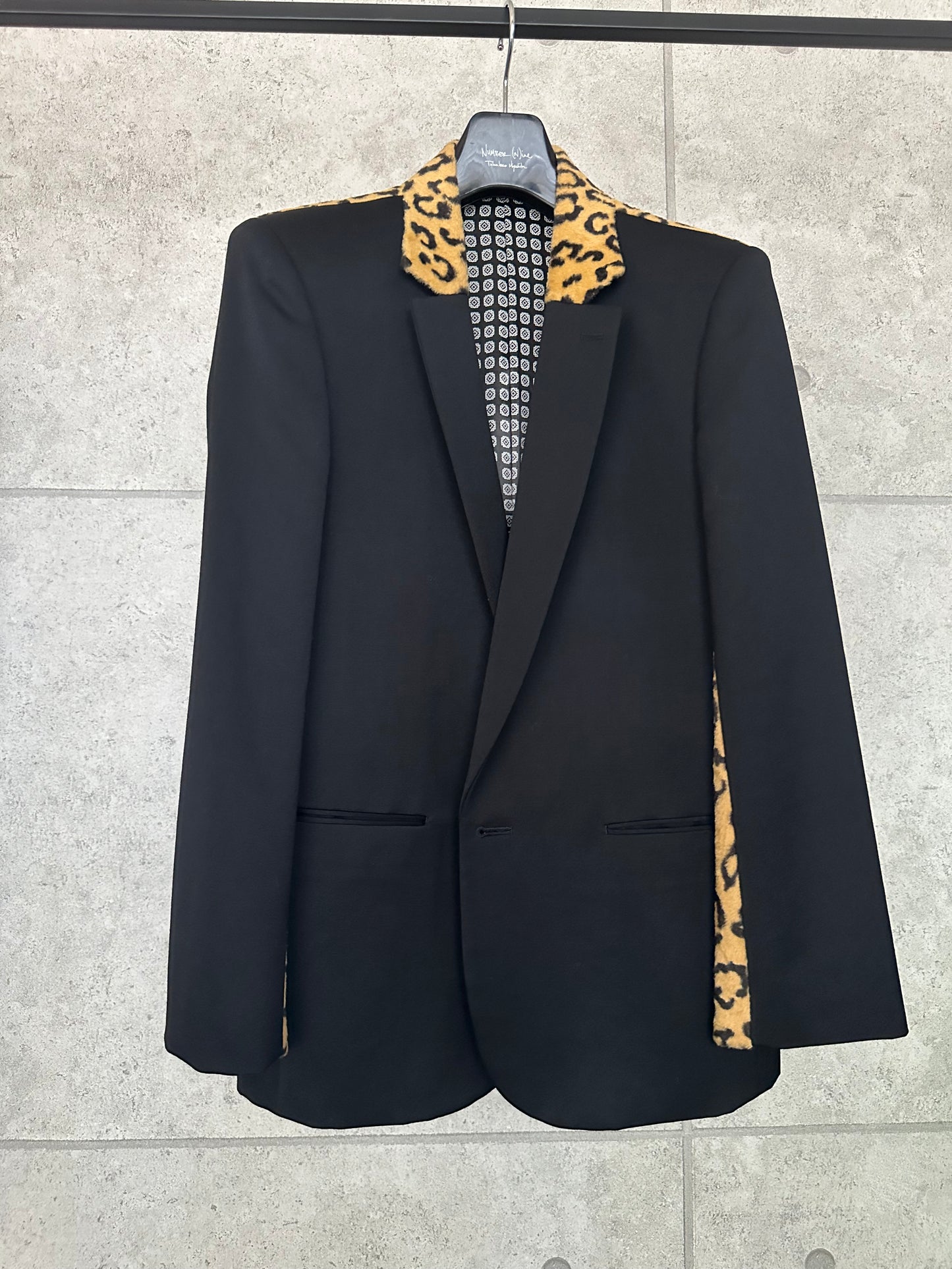 Number(n)ine 04ss school jacket leopard