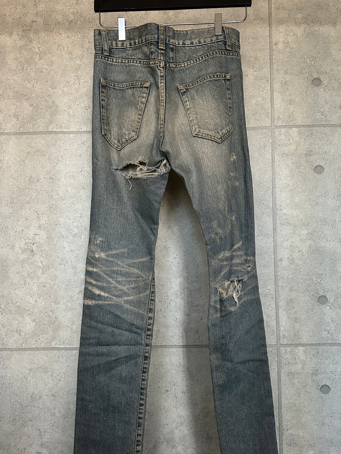 SaintLaurentParis 13aw chain jeans blue