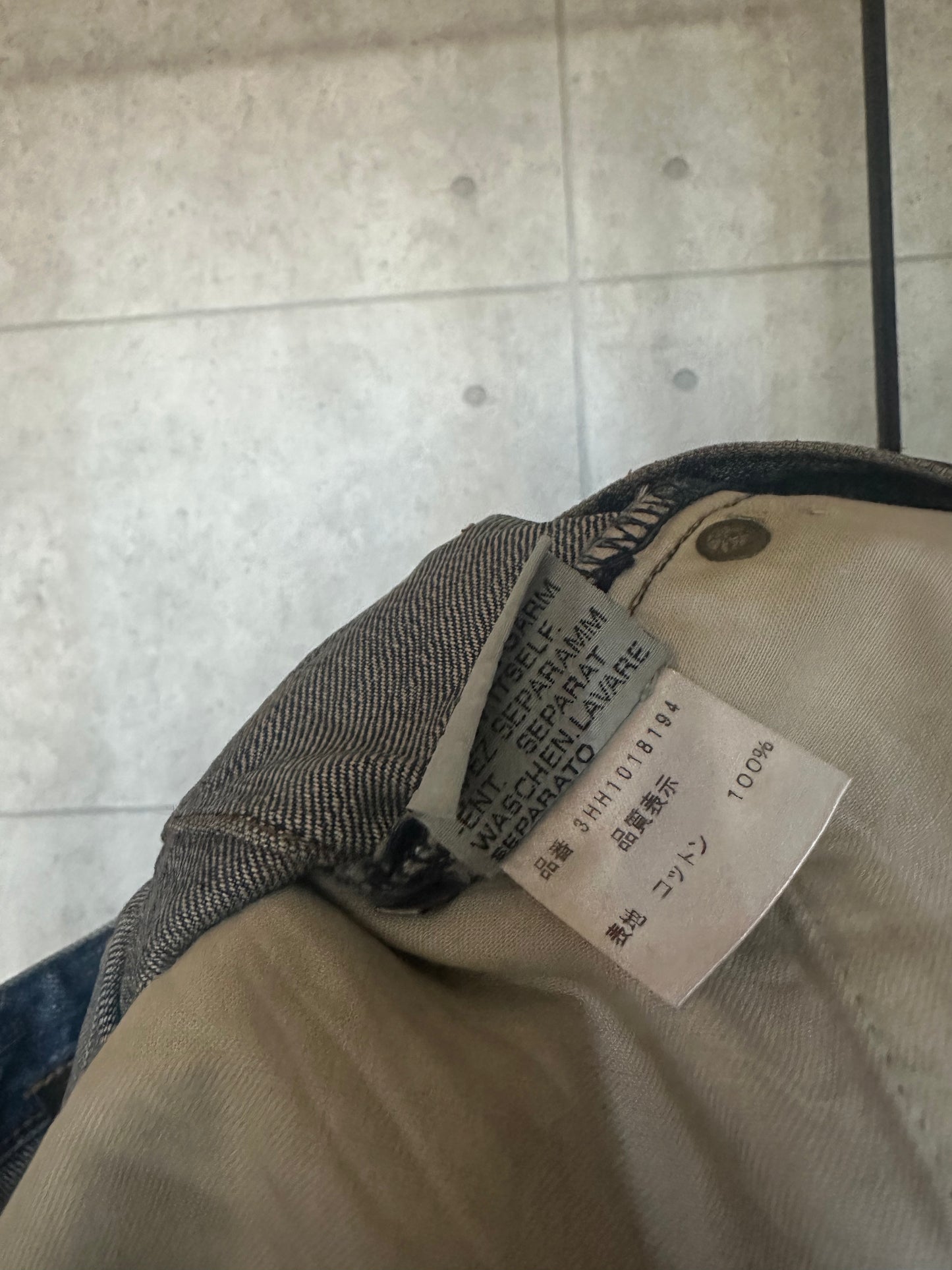 Dior homme 03aw blue waxcoating denim jeans 29inch