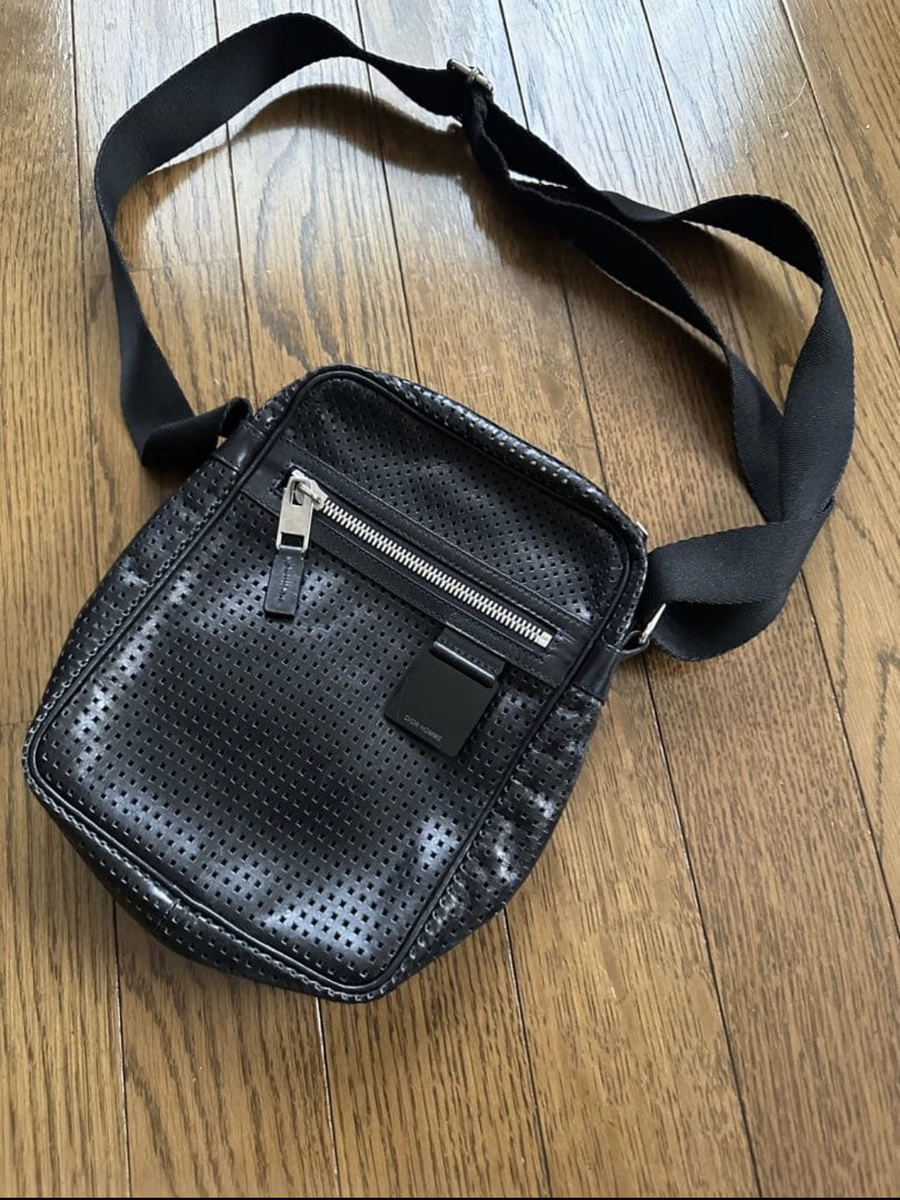 Dior homme 07aw  leather panel bag