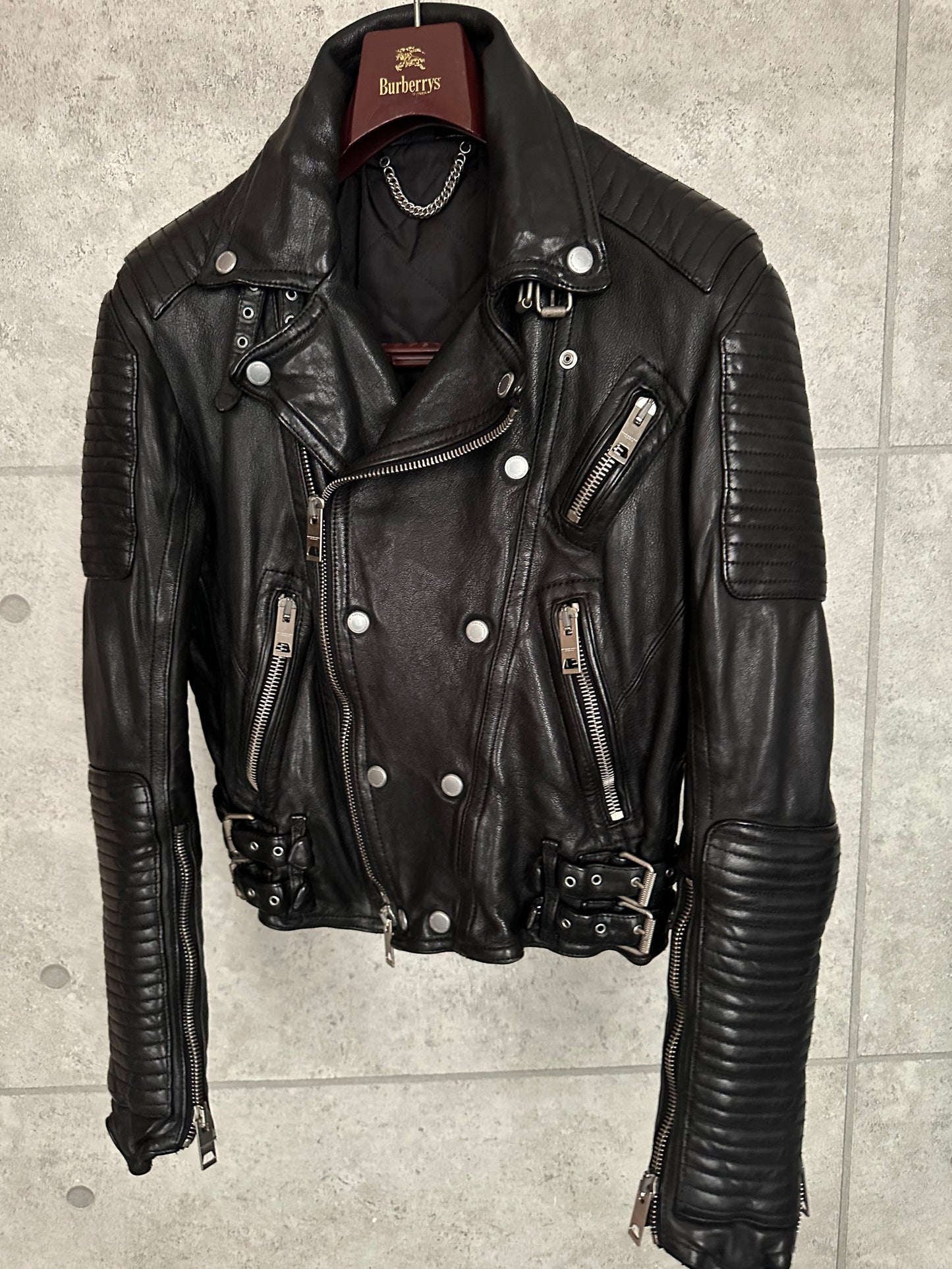 Burberry Prorsum 2011ss biker lether jacket