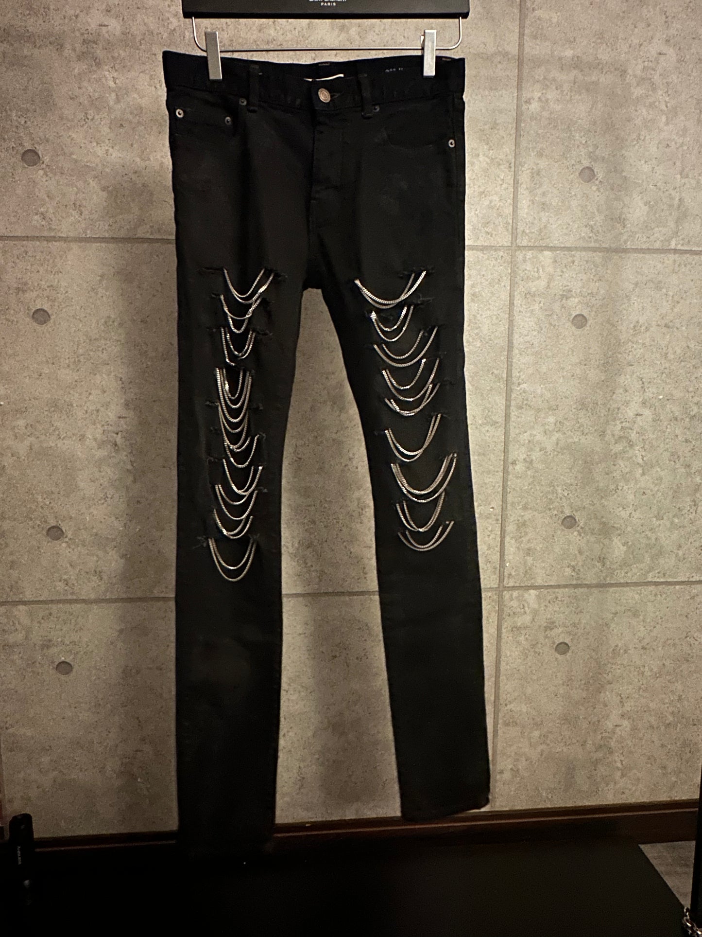 SaintLaurentParis 13aw chain jeans black